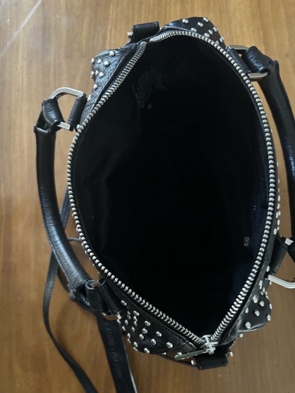 Zadig & Voltaire Black Studded Crossbody Satchel - Picture 3 of 3